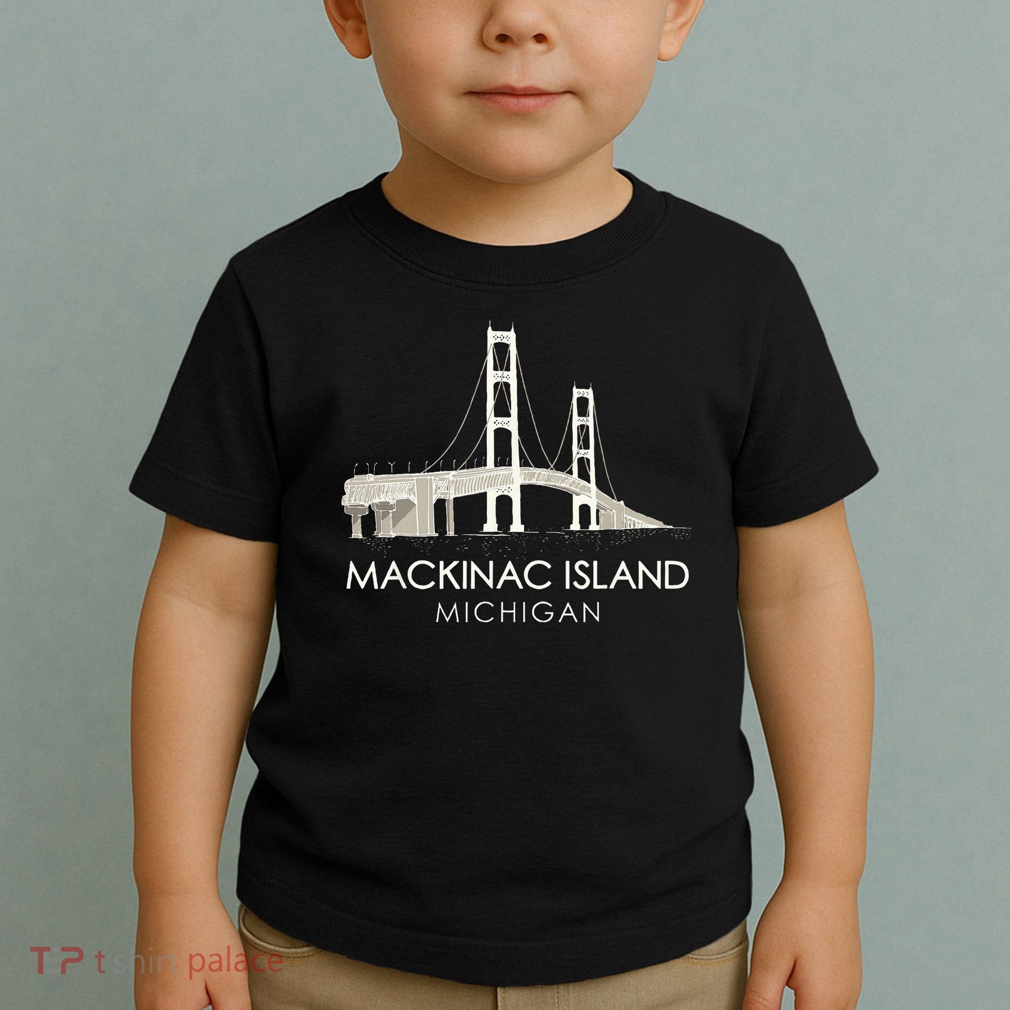 Mackinac Island Bridge Michigan Great Lakes Huron Ferry Trip Toddler T-Shirt