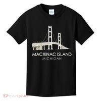Mackinac Island Bridge Michigan Great Lakes Huron Ferry Trip Kids T-Shirt thumb 0