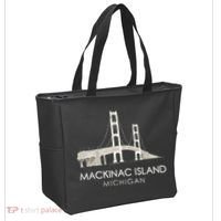 Mackinac Island Bridge Michigan Great Lakes Huron Ferry Trip Tote Bag thumb 2