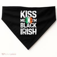 Me I'm Black Irish St Patricks Day Ireland Flag USA-Made Doggie Bandana thumb 0