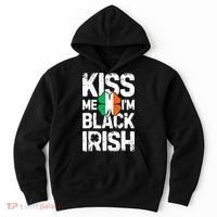 Me I'm Black Irish St Patricks Day Ireland Flag Hoodie thumb 0