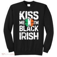 Me I'm Black Irish St Patricks Day Ireland Flag Sweatshirt thumb 0