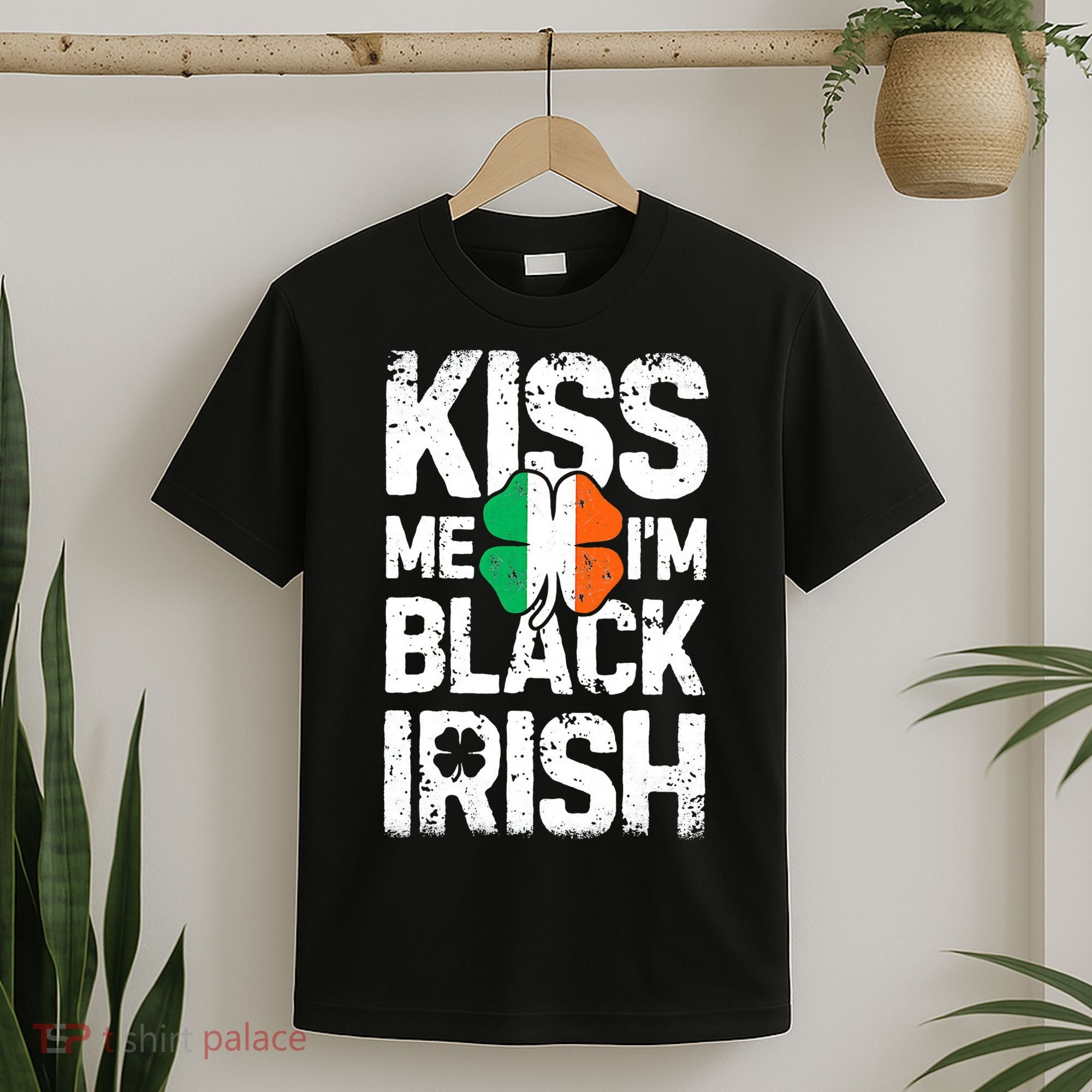Me I'm Black Irish St Patricks Day Ireland Flag T-Shirt