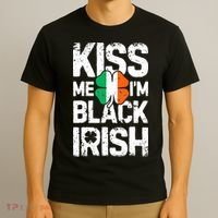 Me I'm Black Irish St Patricks Day Ireland Flag T-Shirt thumb 3