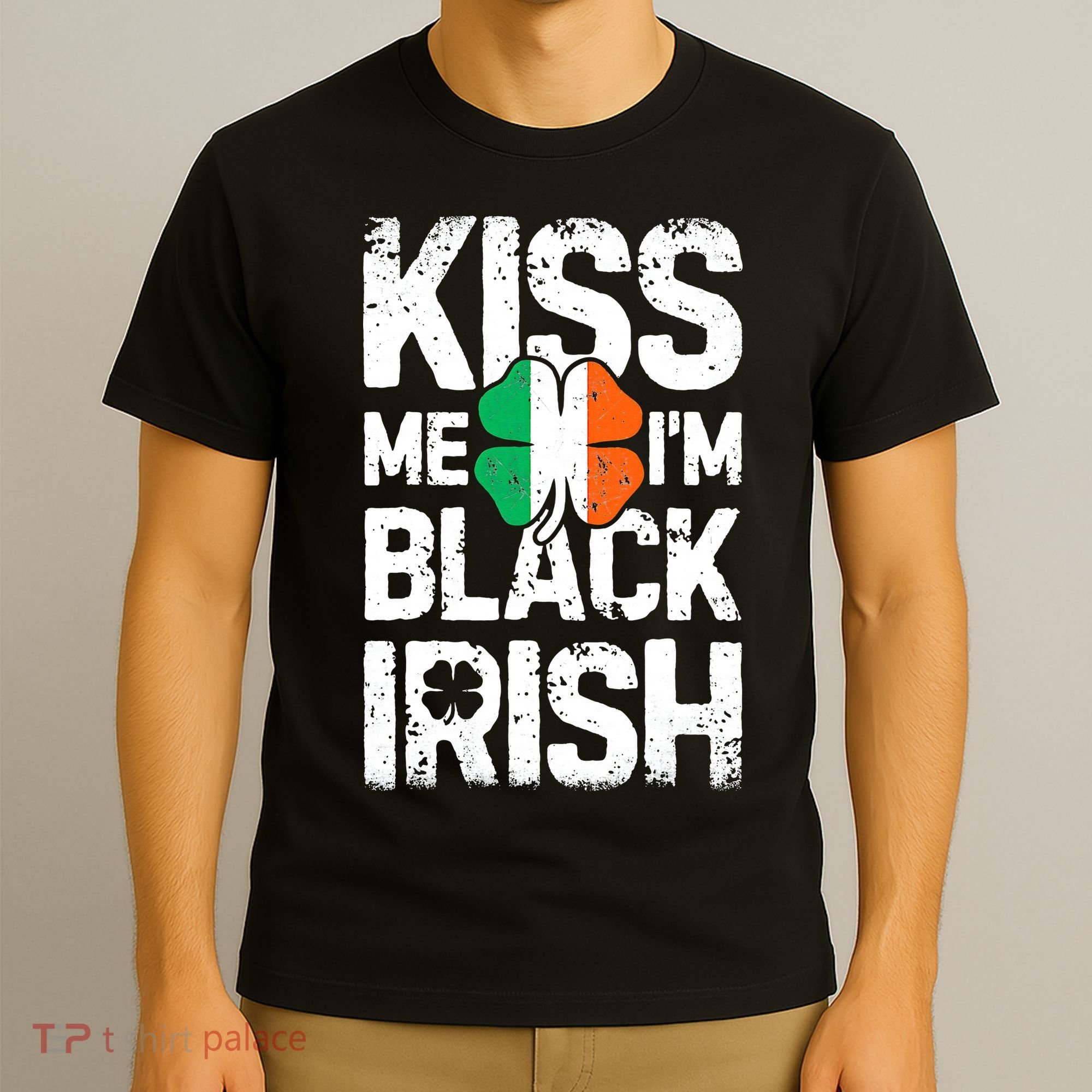 Me I'm Black Irish St Patricks Day Ireland Flag T-Shirt