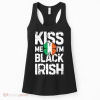 Me I'm Black Irish St Patricks Day Ireland Flag Women's Tank Top thumb 0