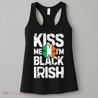 Me I'm Black Irish St Patricks Day Ireland Flag Women's Tank Top thumb 3