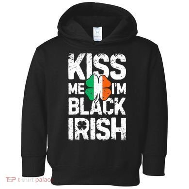 Me I'm Black Irish St Patricks Day Ireland Flag Toddler Hoodie