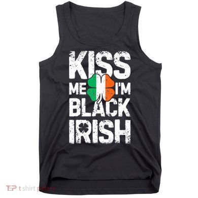 Me I'm Black Irish St Patricks Day Ireland Flag Tank Top
