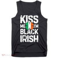 Me I'm Black Irish St Patricks Day Ireland Flag Tank Top thumb 0