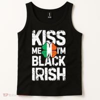 Me I'm Black Irish St Patricks Day Ireland Flag Tank Top thumb 2