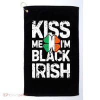 Me I'm Black Irish St Patricks Day Ireland Flag Golf Towel thumb 0