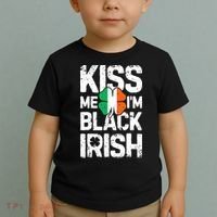 Me I'm Black Irish St Patricks Day Ireland Flag Toddler T-Shirt thumb 2
