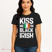 Me I'm Black Irish St Patricks Day Ireland Flag Women's T-Shirt thumb 4