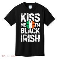 Me I'm Black Irish St Patricks Day Ireland Flag Kids T-Shirt thumb 0