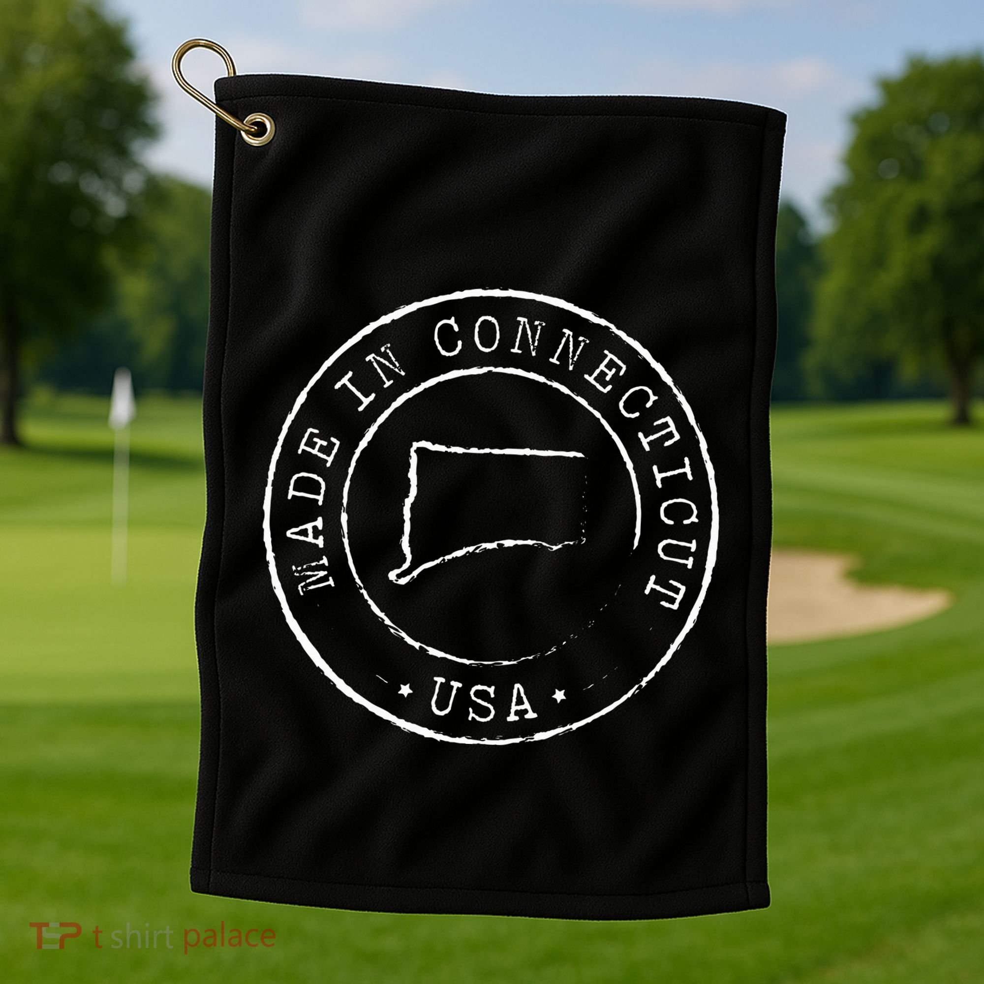 Made In Connecticut State Pride Ct Golf Towel