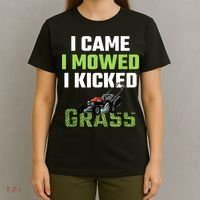 Mens I Came I Mowed I Kicked Grass Funny Lawn Mowing Gardener T-Shirt thumb 4