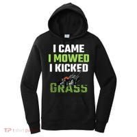 Mens I Came I Mowed I Kicked Grass Funny Lawn Mowing Gardener Women's Hoodie thumb 0