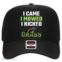 Mens I Came I Mowed I Kicked Grass Funny Lawn Mowing Gardener Hat thumb 0