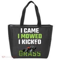 Mens I Came I Mowed I Kicked Grass Funny Lawn Mowing Gardener Tote Bag thumb 0