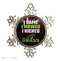 Mens I Came I Mowed I Kicked Grass Funny Lawn Mowing Gardener Ornament thumb 0