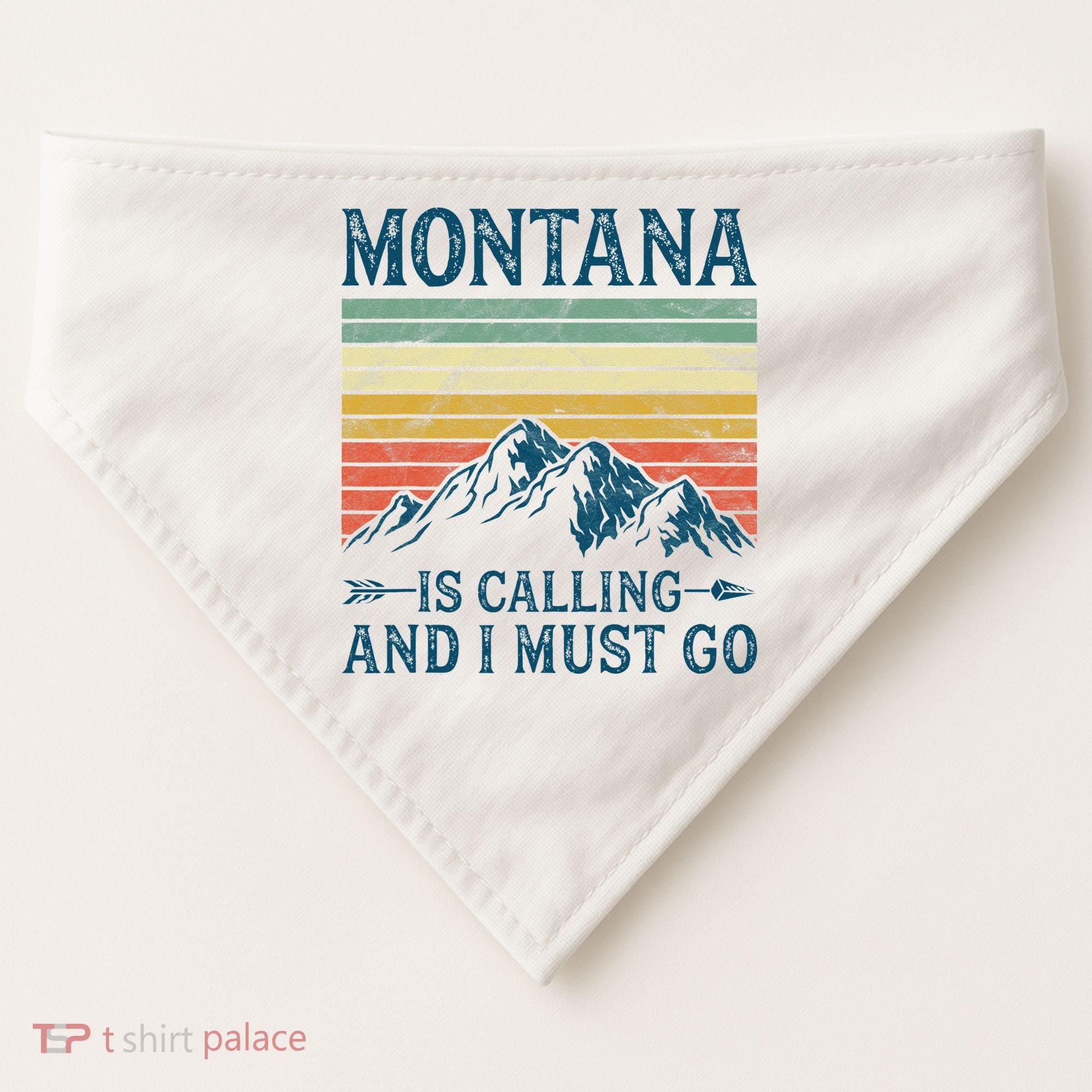 Montana Is Calling And I Must Go USA-Made Doggie Bandana