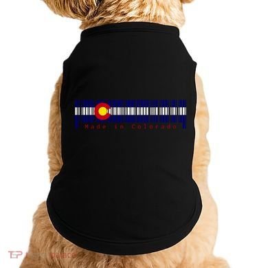 Made In Colorado Barcode Flag Doggie Tank
