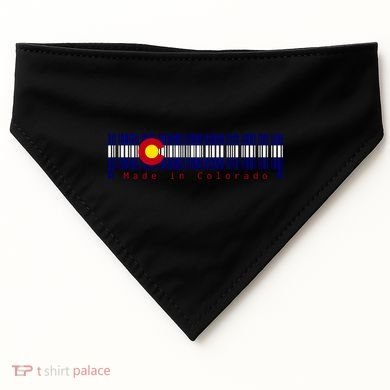 Made In Colorado Barcode Flag USA-Made Doggie Bandana