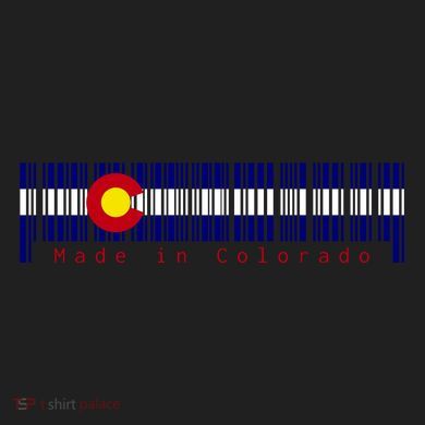 Made In Colorado Barcode Flag Urban Oversized Heavyweight T-Shirt