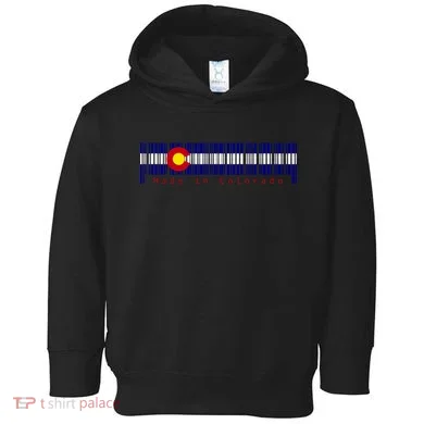 Made In Colorado Barcode Flag Toddler Hoodie