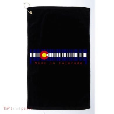 Made In Colorado Barcode Flag Golf Towel