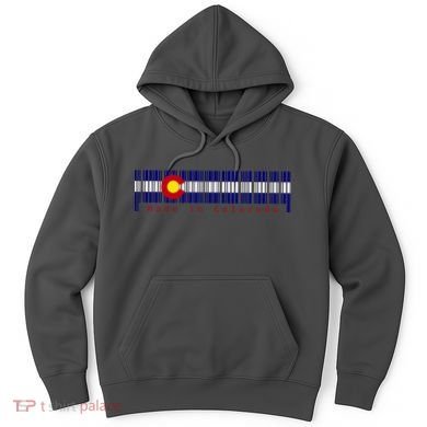 Made In Colorado Barcode Flag Hoodie