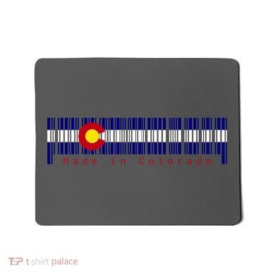 Made In Colorado Barcode Flag Mousepad