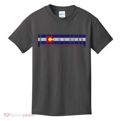 Made In Colorado Barcode Flag Kids T-Shirt