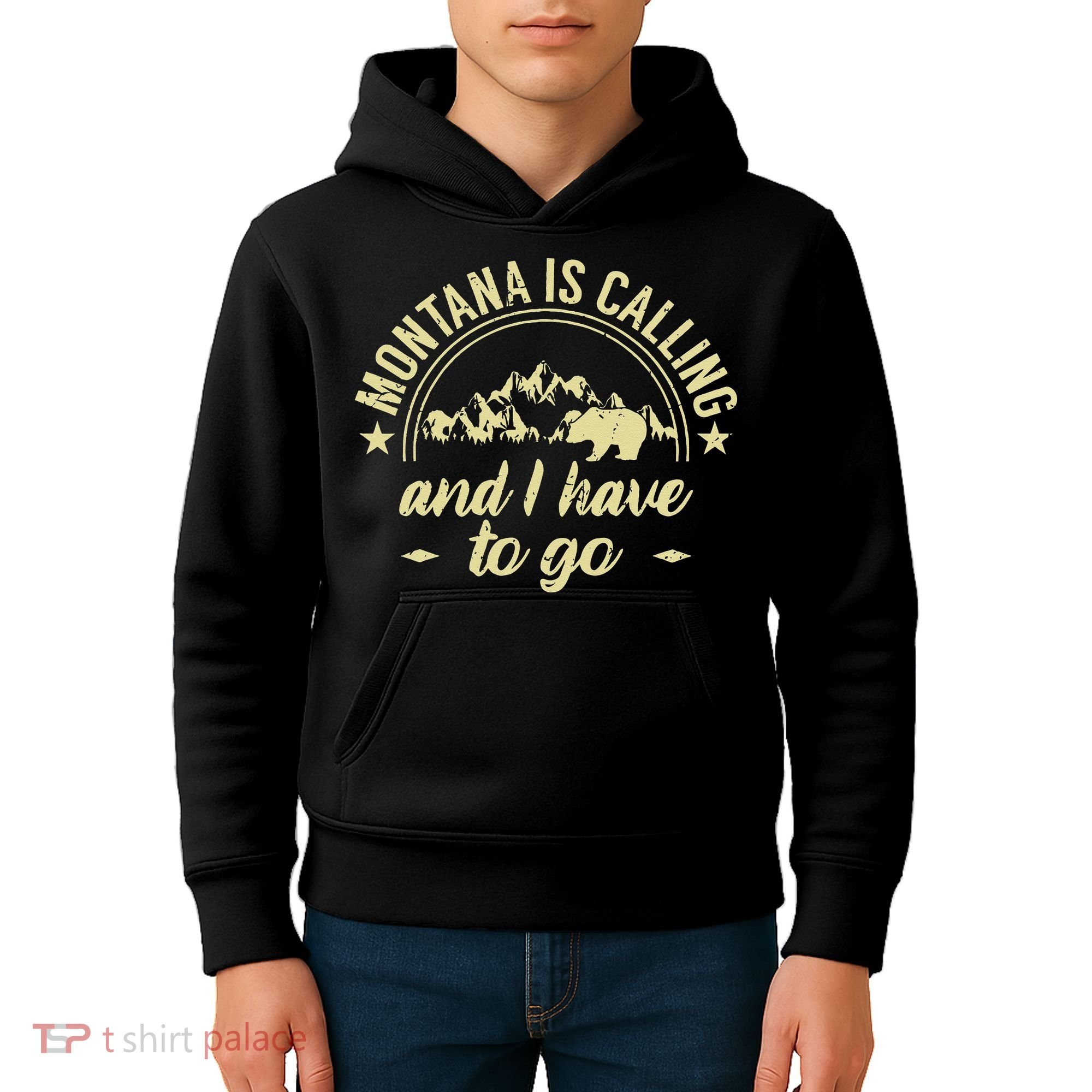 Montana Is Calling And I Have To Go Montana Lover Kids Hoodie