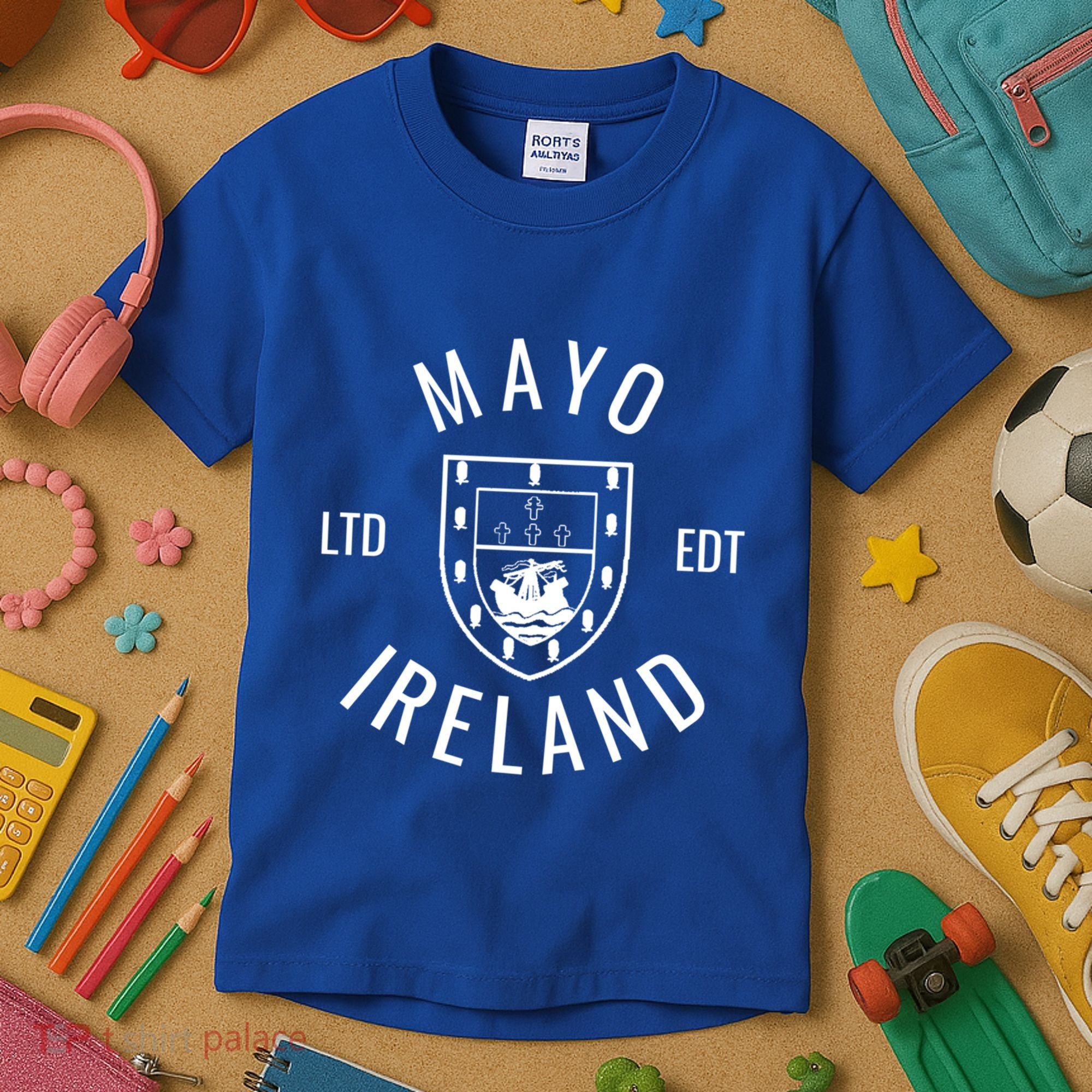 Mayo Ireland County Pride Gaelic Football And Hurling Gift Kids T-Shirt