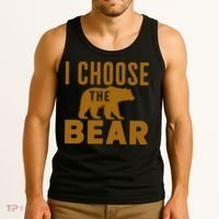 Motivational I Choose The Bear In The Woods Tank Top thumb 3
