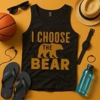 Motivational I Choose The Bear In The Woods Tank Top thumb 4