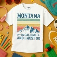 Montana Is Calling And I Must Go Kids T-Shirt thumb 3