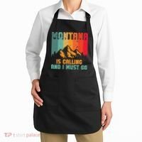 Montana Is Calling And I Must Go Mountain Vacation Apron thumb 2