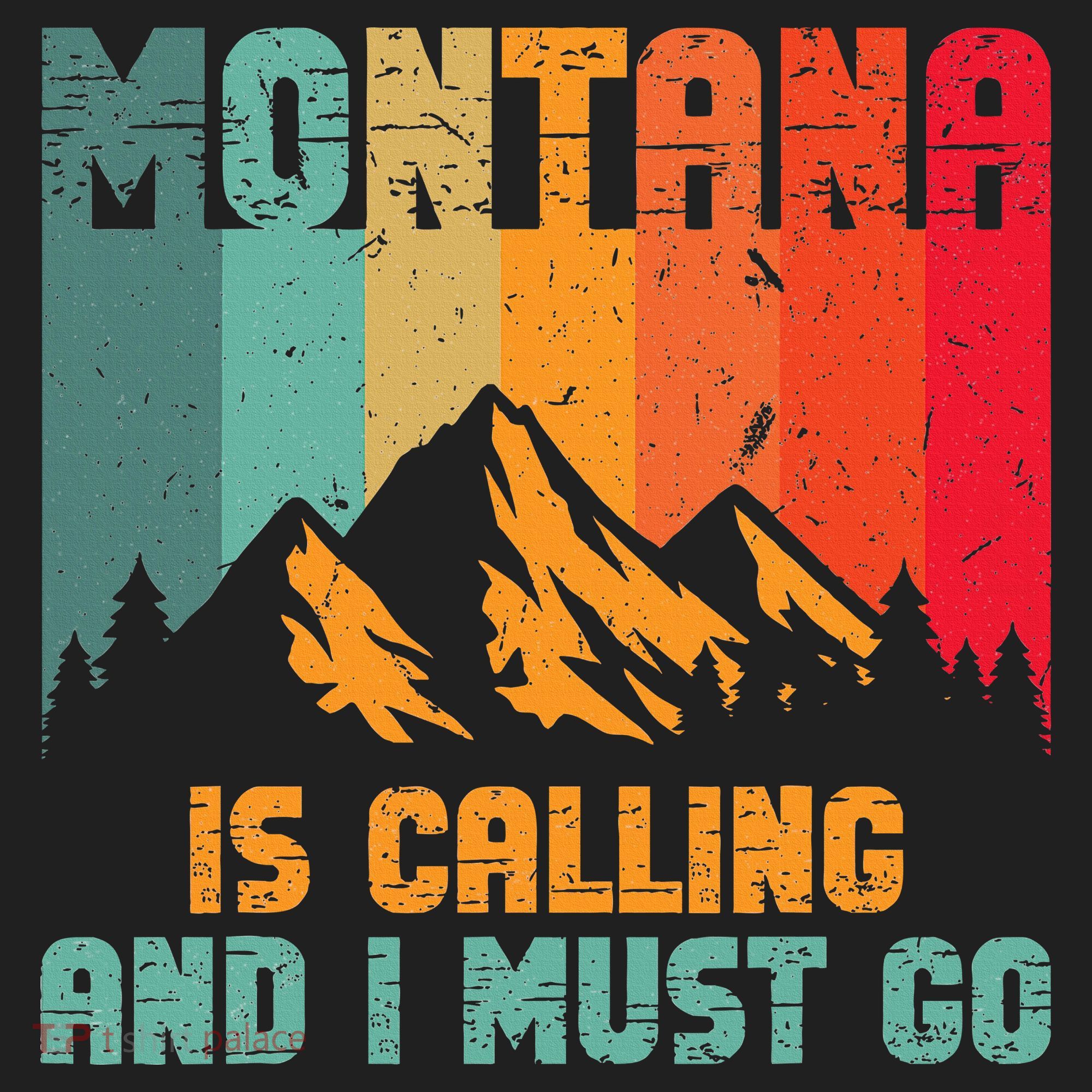 Montana Is Calling And I Must Go Mountain Vacation Beanie