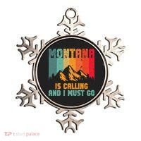 Montana Is Calling And I Must Go Mountain Vacation Ornament thumb 0