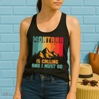 Montana Is Calling And I Must Go Mountain Vacation Women's Tank Top thumb 2