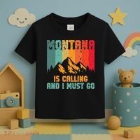 Montana Is Calling And I Must Go Mountain Vacation Toddler T-Shirt thumb 3