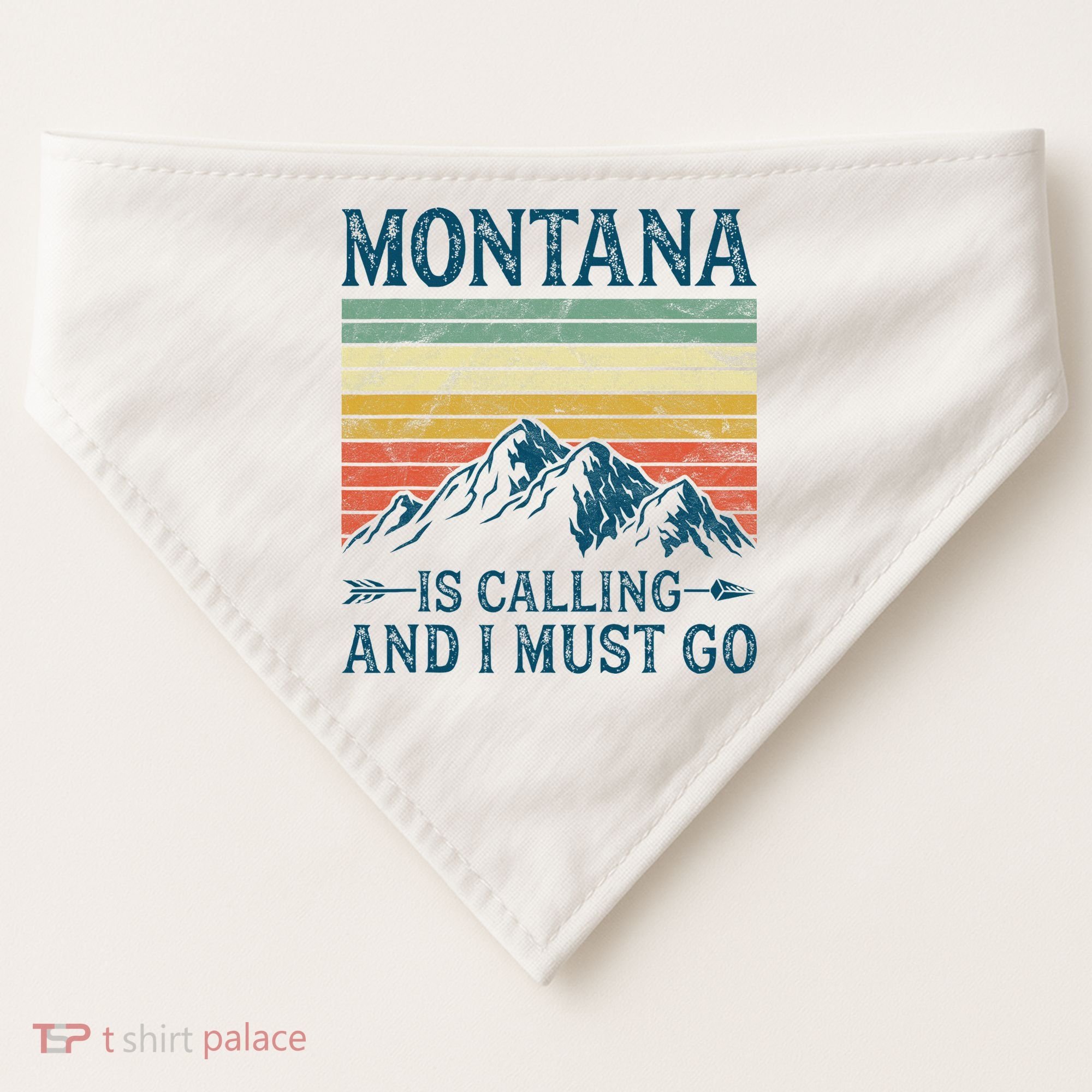 Montana Is Calling And I Must Go USA-Made Doggie Bandana