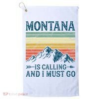 Montana Is Calling And I Must Go Golf Towel thumb 0