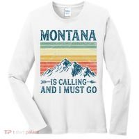 Montana Is Calling And I Must Go Women's Long Sleeve Shirt thumb 0