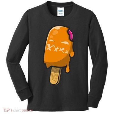 Mean Ice Cream Monster Kids Long Sleeve Shirt