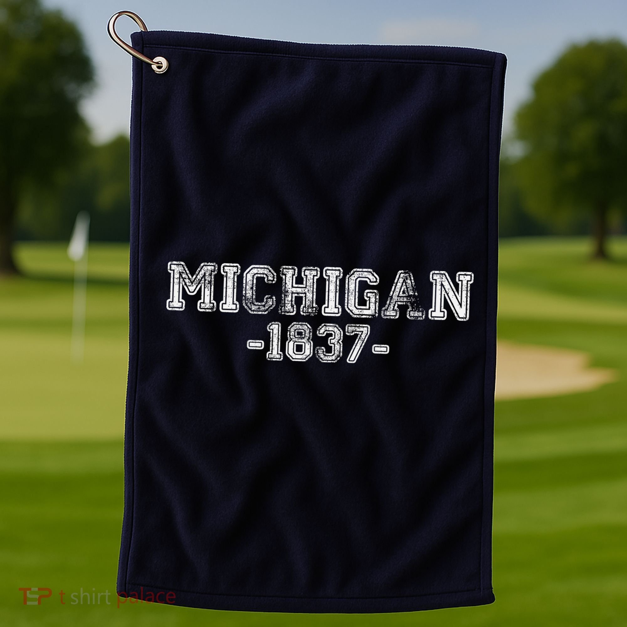 Michigan 1837 Retro Golf Towel