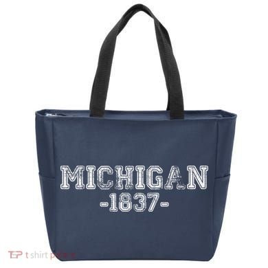 Michigan 1837 Retro Tote Bag